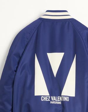 Bomber In Nylon Con Stampa Chez Valentino