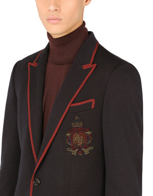 DECONSTRUCTED JERSEY JACKET WITH PATCH