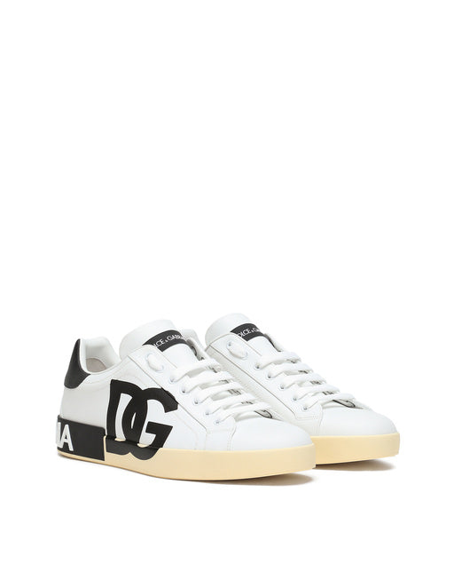 PORTOFINO SNEAKERS IN NAPPA CALF LEATHER WITH EMBOSSED DG LOGO