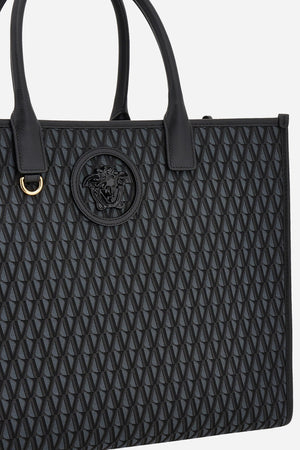La Medusa Tote In Fabric+Calf Leather