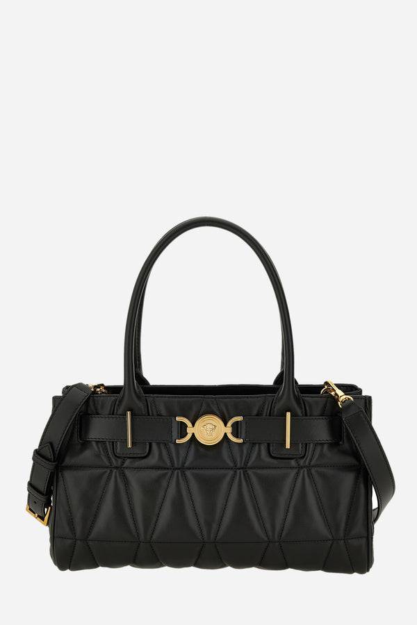 Medusa 95 Medium Tote In Quilted Lamb Leather