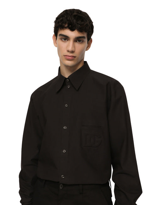 COTTON MARTINI-FIT SHIRT WITH HEAT-SEALED DG DETAIL