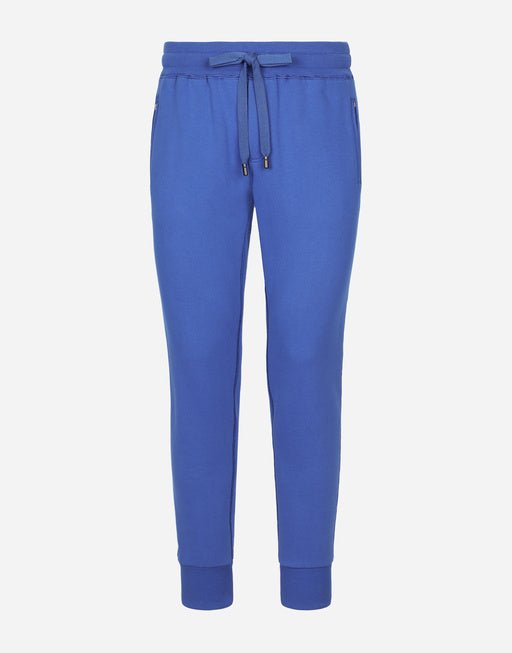 JERSEY JOGGING PANTS WITH LOGO PLAQUE