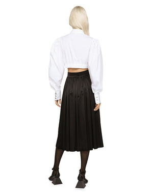 POPLIN SHIRT WITH BALLOON SLEEVES