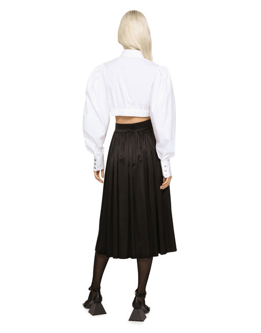 POPLIN SHIRT WITH BALLOON SLEEVES