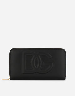 CALFSKIN ZIP-AROUND DG LOGO WALLET