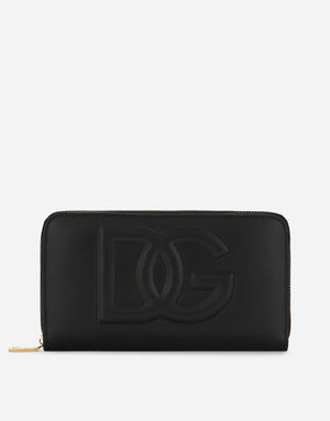CALFSKIN ZIP-AROUND DG LOGO WALLET