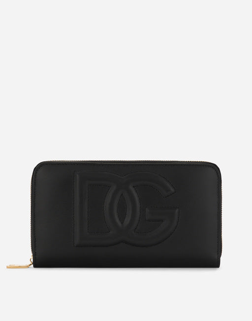 CALFSKIN ZIP-AROUND DG LOGO WALLET