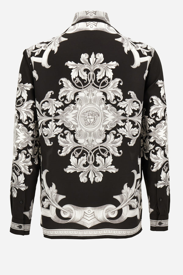 Informal Shirt In Twill Poly Architectural Barocco Print