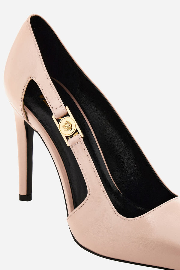 Medusa Lock Pump  In Shiny Calf Leather-Metal Hardware
