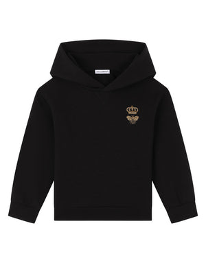 JERSEY HOODIE WITH BEE EMBROIDERY