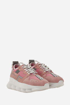 Chain Reaction Sneaker In Split Leather-Fabric-Calf Leather