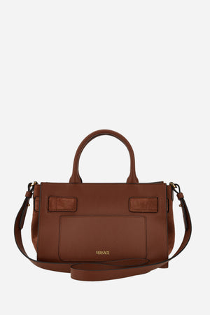 La Medusa Small Tote In Grainy Calf Leather-Suede