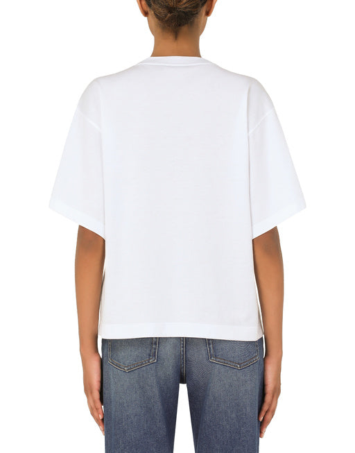 JERSEY T-SHIRT WITH “DOLCE GABBANA” PRINT