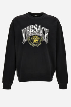 Sweatshirt In Non-Brushed Sweatshirt Fabric + Medusa Crest Print