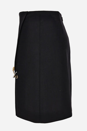 Skirt In Responsible Stretch Wool Grain De Poudre