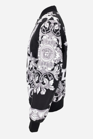 Blouson In Architectural Baroque Print Fabric + Plain Technical Fabric