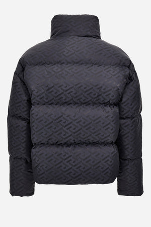 Padded Jacket In Technical Jacquard Greek Signature Fabric