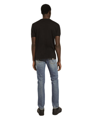 SLIM-FIT STRETCH BLUE DENIM JEANS