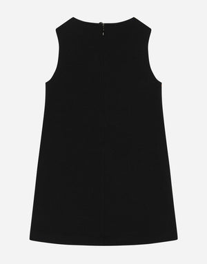 JERSEY AND PATCHWORK DENIM DRESS
