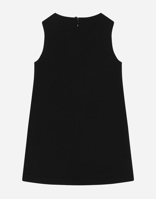 JERSEY AND PATCHWORK DENIM DRESS