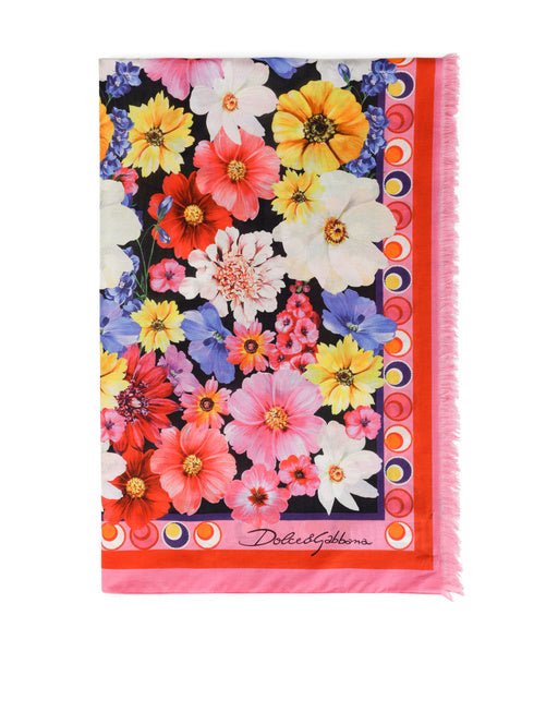 COTTON SARONG WITH GARDEN PRINT (110 X 190)