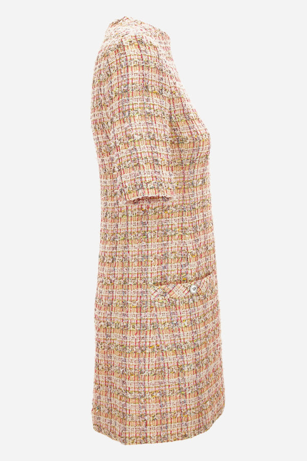 Dress In Cotton Mix Fancy Tweed