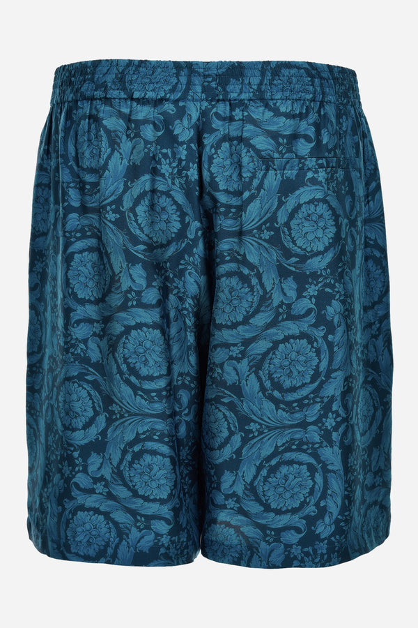 Shorts In Silk Twill Print Barocco 92 Allover