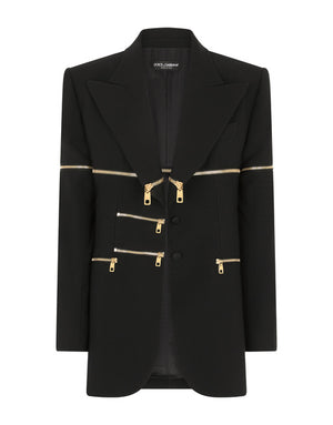 SINGLE-BREASTED JACKET WITH ZIPPER