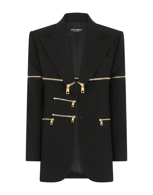 SINGLE-BREASTED JACKET WITH ZIPPER