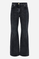Pant Denim In Black Denim Fabric Stone Wash