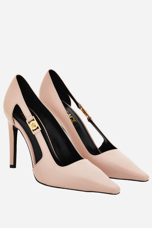 Medusa Lock Pump  In Shiny Calf Leather-Metal Hardware