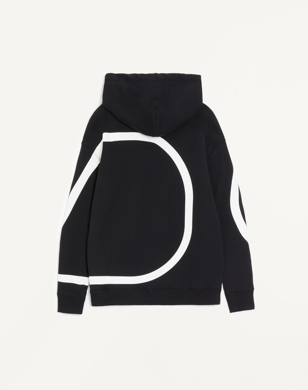 Felpa In Cotone Con Stampa V Logo Signature