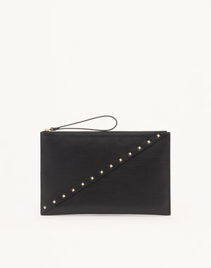 POUCH VALENTINO GARAVANI ROCKSTUD WISPY IN VITELLO