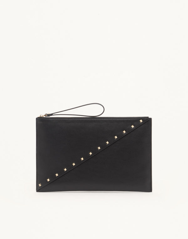 POUCH VALENTINO GARAVANI ROCKSTUD WISPY IN VITELLO