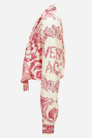 Informal Shirt In Underwater Barocco Bicolour Foulard On Silk Twill