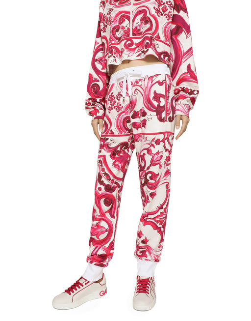 MAJOLICA-PRINT JERSEY JOGGING PANTS