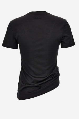 T-Shirt In Versace Logo Silk Yd Cotton Mix Jersey