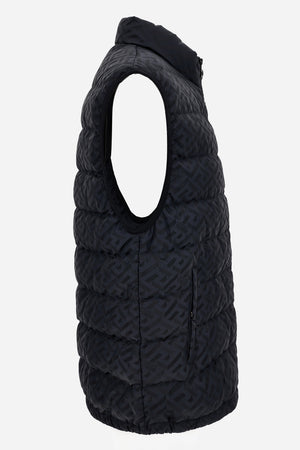 Down Jacket/Vest In Technical Fabric Jacquard Monogram Lightweight