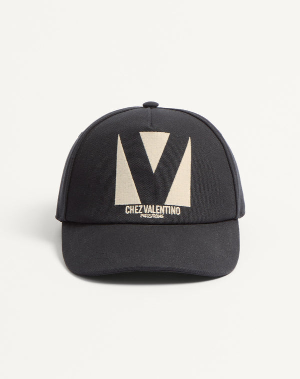 Cappello Baseball Chez Valentino In Cotone 