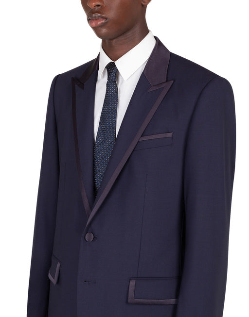 WOOL MARTINI-FIT SUIT WITH SATIN DETAILS