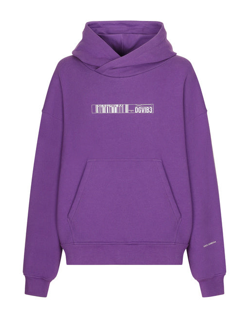JERSEY HOODIE WITH DGVIB3 PRINT