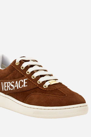 Tennis Low Top In Suede-Versace Embrodery