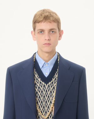 Gilet In Lana Con Motivo Jacquard Toute La V