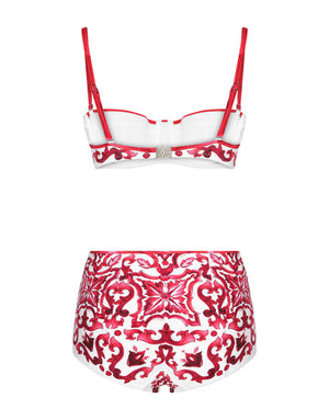 MAJOLICA-PRINT PADDED BIKINI