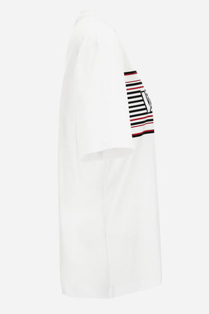 T-Shirt In Jersey Fabric-Stripe Versace Print