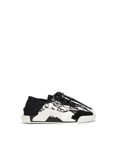 LOGO-PRINT CANVAS NS1 SLIP-ON SNEAKERS