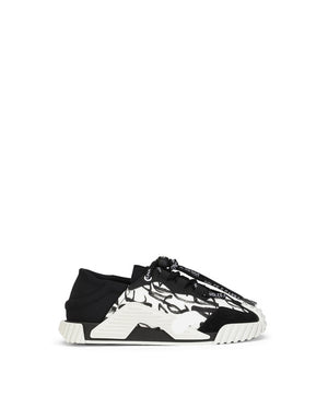 LOGO-PRINT CANVAS NS1 SLIP-ON SNEAKERS
