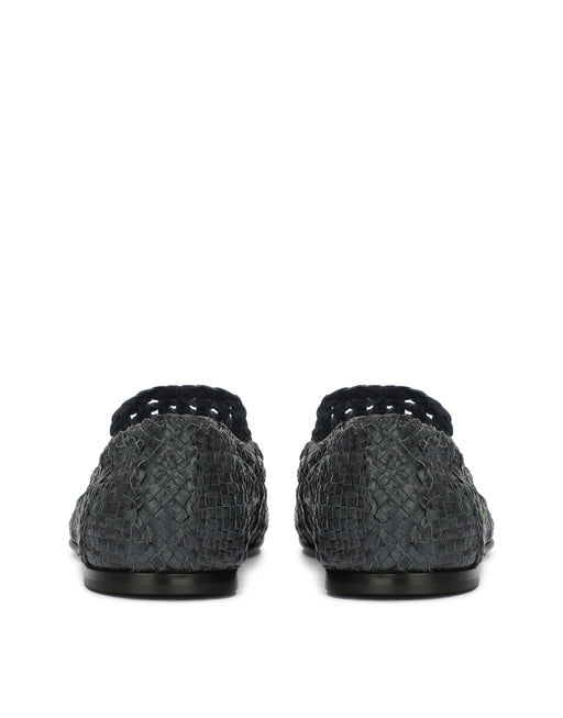 PERSIA WOVEN CALFSKIN SLIPPERS