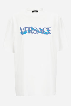 T-Shirt In Jersey Fabric-Versace Print